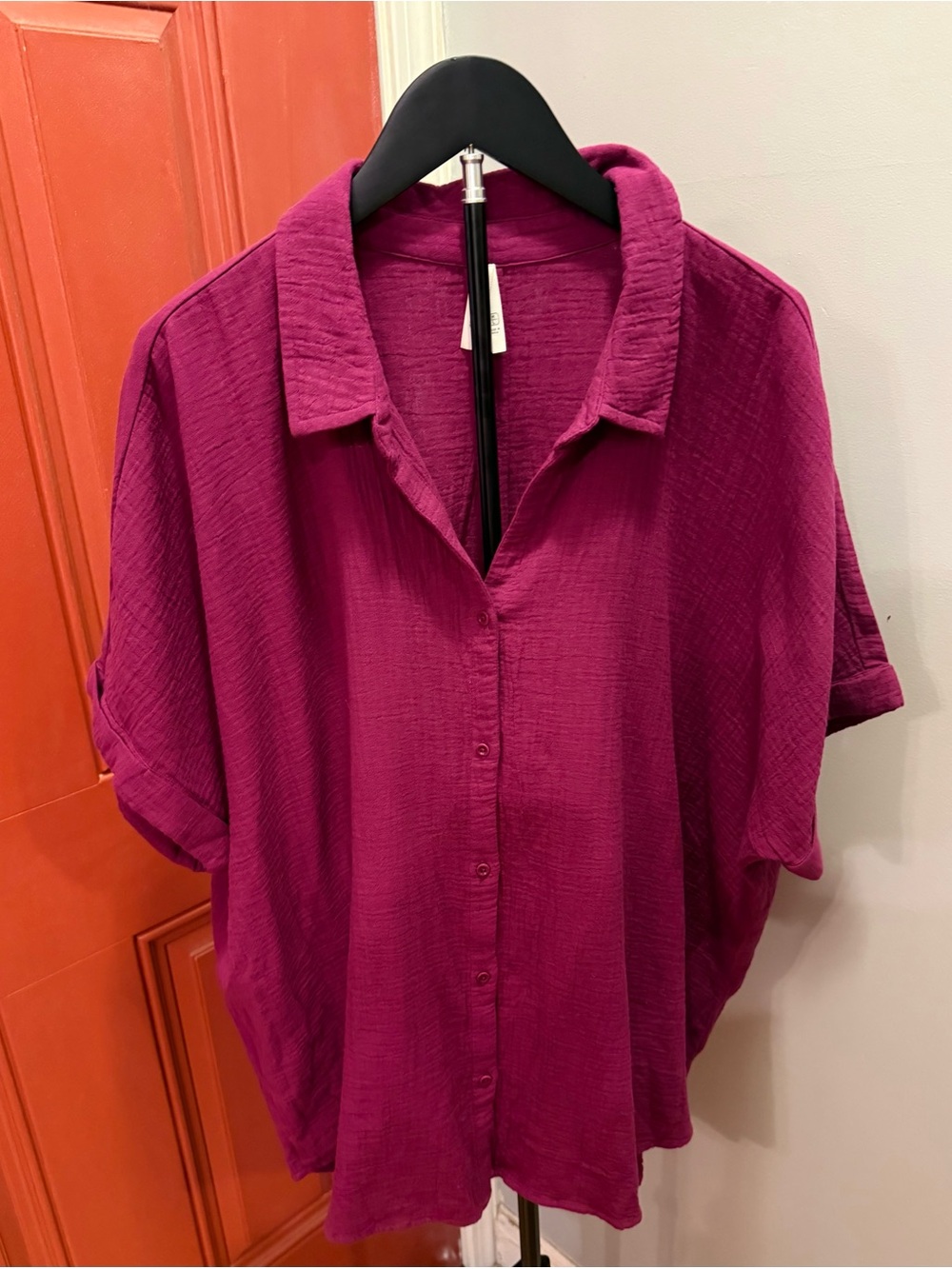 NWOT PACT- Women’s Organic Coastal Double Gauze Oversized Shirt - Medium /Large
